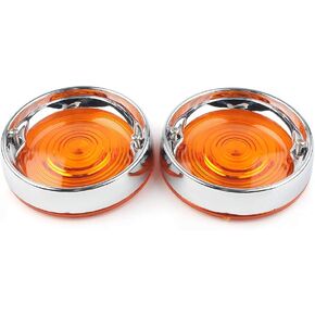 Newsmarts Motorcycle 3-1/4" Turn Signal Light Lens Cover Bezel for Harley Davidson Electra Tour Glides Road King Heritage