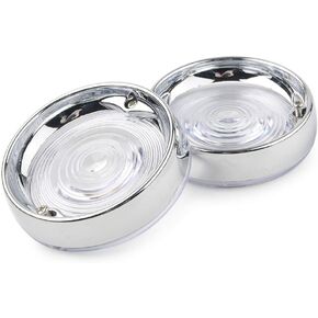 Newsmarts Motorcycle 3-1/4" Turn Signal Light Lens Cover Bezel for Harley Davidson Electra Tour Glides Road King Heritage