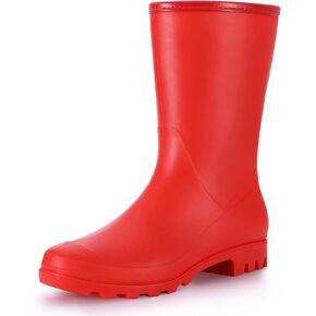 Asgard Women's Mid Calf Rain Boots Waterproof Garden Shoes Slip on Rubber Boots