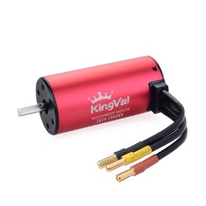 KingVal Replacement 3674 1900KV Waterproof Brushless Motor Shaft 5mm Compatible with 1/8 1/10 RC Car