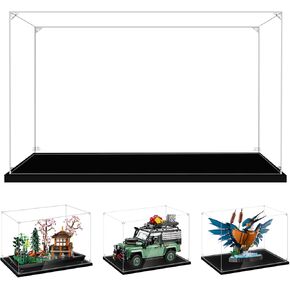 Display Case for Lego 10359 Fountain Garden, 21352 Magic of Disney, 10315 Tranquil Garden, 10331 Kingfisher Bird, 10317, 10293 or 43227, 13.77x8.66x9.84inches (35x22x25cm)