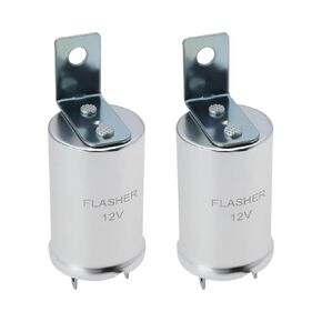 SING F LTD 2PCS 12V 3 Pin Electronic Flasher Relay Round Car Indicator Flasher Relay Replacement for Various Classic Cars Compatible with Jaguar OE 502096