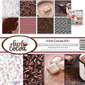 Reminisce Hot Cocoa Scrapbook Collection Kit, White 12x12 inches