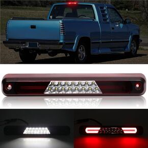 LED Third Brake Light Compatible with Silverado Sierra 1988-1998 C1500 C2500 C3500 K1500 K2500 K3500 3rd Brake Light, C10 Rear Center High Mount Stop Light, Roof Cargo Lamp (Clear Lens)