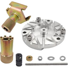 Clutch Tool Nut Socket & Fixing Fixture & Spider Removal Kit Compatible with Polaris General 1000/ General XP 4 1000 Ranger 900 1000 Diesel Crew XP RZR 900 Ranger XP 1000 P-90 P-85