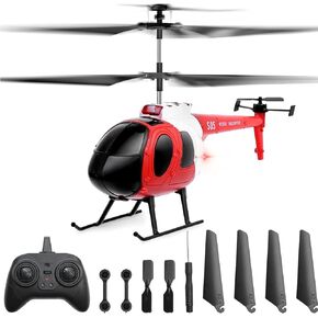 RC Helicopter for Kids with Auto Hover Function, Ease to Fly Remote Control Helicopter with Dual-Prop Stabilized, 3 Channel Stable Flight Indoor RC Helicopters for Beginners