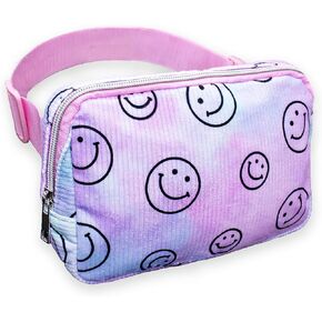 FROG SAC سروال قصير فاني للنساء، حقيبة حزام كروس على شكل ربطة عنق للفتيات، حقائب حبال على شكل وجه مبتسم، حقائب خصر عصرية عصرية على شكل رموز تعبيرية، حقيبة صغيرة قابلة للتعديل على الكتف للسفر