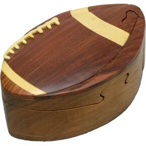 Football - Secret Handcrafted Wooden Puzzle Box