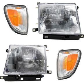 TRQ Lighting Kit Compatible with 97-00 Toyota Tacoma TO2502120 TO2503120 TO2520154 TO2521154