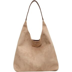 Vintage Suede Tote Bag for Women Autumn Winter 2024 Collection Retro Casual Commute Large Capacity Shoulder Bag
