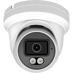 Hikvision/Uniview Compatible 4MP PoE IP Turret Dome Camera with Microphone/Audio, IP Security Camera Outdoor Rated, 98ft IR Night Vision, Waterproof IP66, 108° Wide Angle 2.8mm Lens in Kuwait