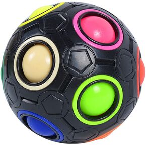 Cuberspeed Black Magic Rainbow Ball Stress Fidget Ball Brain Teasers Games Black Fidget Toys