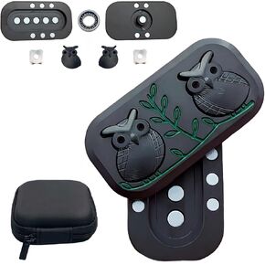 New Decompression Metal Poker Fidget Slider,Men's EDC Hand Slider,Poker Push Card Stress Relief Toys,Twig Sitting Owl Shape Design Fidget Toys,Office Desk Toys Gifts for Boyfriend and Father (Black)