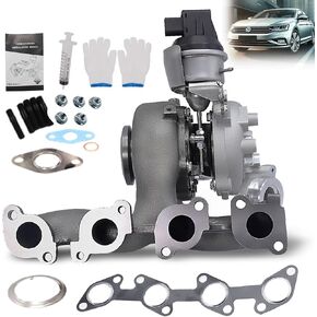 TOPAZ Turbo Turbocharger Kit, with Gasket, Compatible with Audi A3 2010-2013, Jetta 2009-2014, Beetle 2013-2014, Golf 2010-2014, 2.0L Diesel, Replace# 53039700208 03L253056