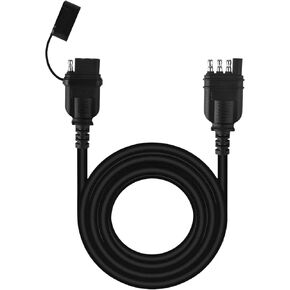 4 Pin Trailer Wiring Harness 3FT, 18 AWG 4 Way Flat Trailer Wiring Extension Connector Harness Vehicle Side Trailer Side 4 Prong Trailer Light Plug Trailer Hitch Wire Extension