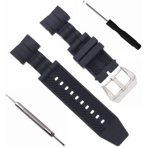 Replacement Silicone Watch Band for Invicta Reserve Jason Taylor Bolt Zeus Watch -Black Rubber Watch Band Strap Compatible with Invicta Watch Strap 0830 0831 12954 12956 12665
