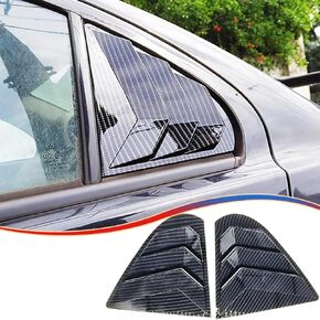 2Pcs Rear Side Window Louvers Air Vent Scoop Shades Cover for Lancer Evolution 2008 2009 2010 2011 2012 2013 2014 2015 2016 2017 - ABS Carbon Fiber（NOT FIT Mitsubishi Lancer）