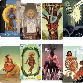 CRAFTERIAN Urban Enigma Tarot Cards with Foil, 78 Tarot Deck, Original Tarot Cards for Beginners and Experts with Guide Book, Fortune Telling Game, Divination Tools for All Skill Levels.