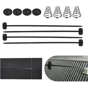 1 Set Fan Mounting Kit, Car Electric Radiator Fan Mounting Kit, Complete Installation Kit Zip-Tie Strap, for Electric Cooling Fan and Transmission Cooler (Black)