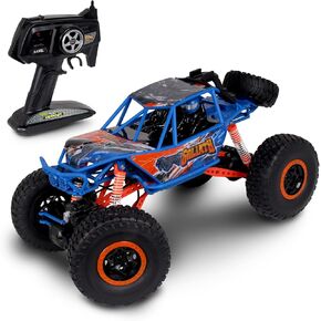 NKOK Mean Machines 1:10 2.4GHz RC 4x4 Xtreme RC Goliath, Off-Road Truck, RTR, Designed for Rough Terrain Climbing, Pistol Grip Full Function Controller, Powerful Motor, Action Camera Mount