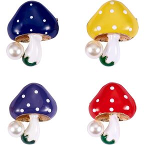 Ornaland Mushroom Enamel Pin Set Cartoon Mushroom Label Brooches Accessory for Jackets Backpacks Badges Brooches Badges Clothes Jackets Hats