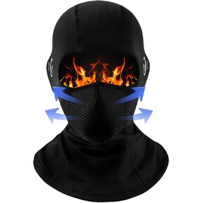 Men's Balaclava Ski Mask, Fleece Winter Face Mask Windproof Neck Warmer