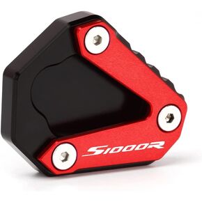 Motorcycle Side Stand Extension Kickstand Plate Compatible With BMW S1000R 2021 2022 2023 | Foot Pad Support S 1000 R S1000 R S 1000R Accessories (red)