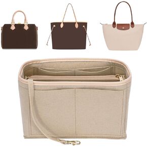 Purse Organizer Insert for Longchamp Le Pliage,City,Nevefull and Speedy Tote Bag and More