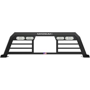 Magnum Low Pro Lighted Headache Rack with Window Cut Out | Fits 2020 to 2023 GM 2500 Heavy Duty | Easy Install