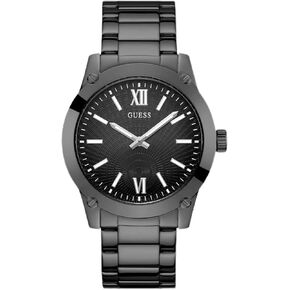 GUESS Men's 44mm Watch - Black Strap Black Dial Black Case