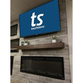 Touchstone Encase Fireplace Mantel- Wall Mounted 72 Inch Floating Shelf- Rustic, Solid Wood Farmhouse Style Mantel Shelf for Electric Fireplaces - 72 Inch x 8 x 4.75 Espresso Finish - 90005