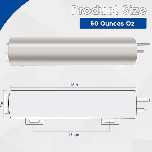 BHB 3 * 16 In Radiator Coolant Overflow Puke Tank Polished Stainless Steel Coolant Catch Can with Twist Cap 50 Oz Universal in Saudi Arabia