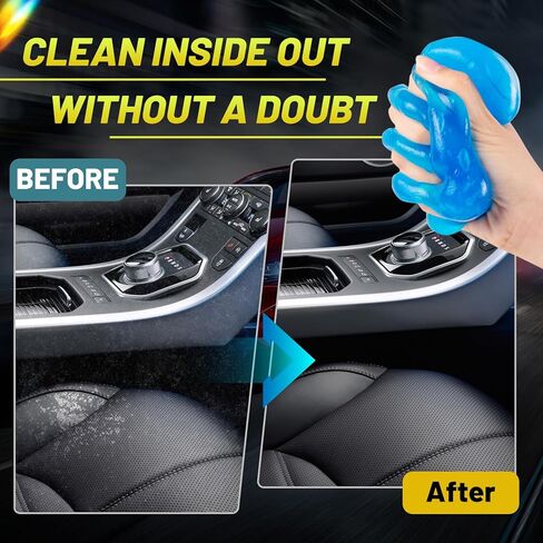 جل تنظيف السيارة 6 عبوات من جل تنظيف لوحة المفاتيح، منظف المعجون التفصيلي الشامل، يزيل الغبار من داخل السيارة، فتحة تهوية الهواء، أدوات تفصيل الطابعات للمنزل والمكتب in Kuwait