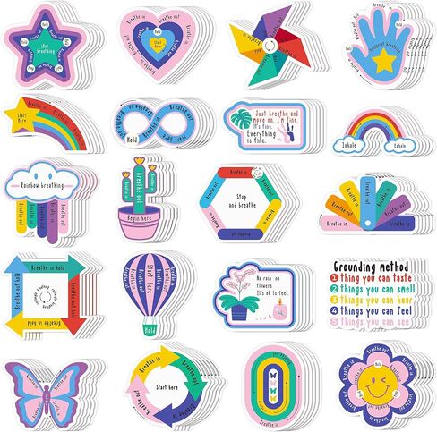 Kosiz 120 Pcs Anxiety Sensory Strips Textured Strips Relieve Fidgeting Emotions Texture Stickers Anti Stress Tactile Roughness Sensory Strips Anxiety Relief Toy for Adult Teens (Fresh) in Saudi Arabia