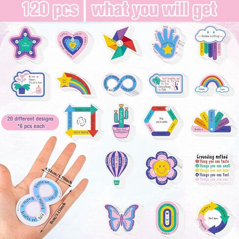 Kosiz 120 Pcs Anxiety Sensory Strips Textured Strips Relieve Fidgeting Emotions Texture Stickers Anti Stress Tactile Roughness Sensory Strips Anxiety Relief Toy for Adult Teens (Fresh) in Saudi Arabia