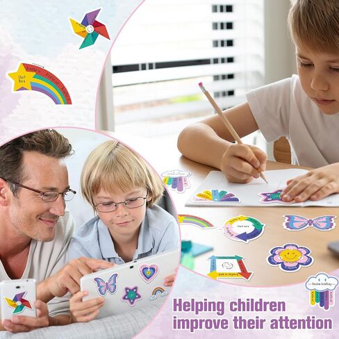Kosiz 120 Pcs Anxiety Sensory Strips Textured Strips Relieve Fidgeting Emotions Texture Stickers Anti Stress Tactile Roughness Sensory Strips Anxiety Relief Toy for Adult Teens (Fresh) in Saudi Arabia