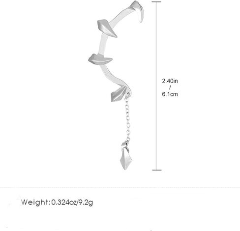 Gold Gothic Devil's Claw Ear Wrap Cuff Earrings for Women Punk Vintage Dragon Cartilage Earrings Hip Hop Ear Clips Biker Party Jewelry in Kuwait