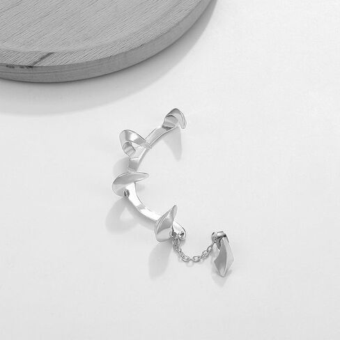 Gold Gothic Devil's Claw Ear Wrap Cuff Earrings for Women Punk Vintage Dragon Cartilage Earrings Hip Hop Ear Clips Biker Party Jewelry in Kuwait