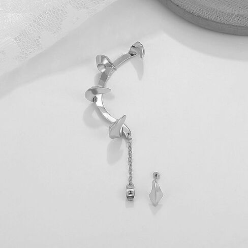 Gold Gothic Devil's Claw Ear Wrap Cuff Earrings for Women Punk Vintage Dragon Cartilage Earrings Hip Hop Ear Clips Biker Party Jewelry in Kuwait