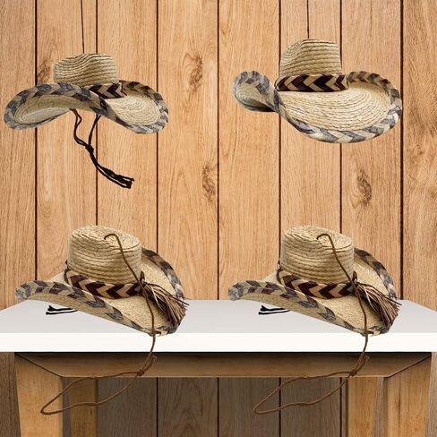 Straw Paja Hat for Gardening, Costumes, Outside Activities, Lifeguard Hat and Everyday Usage Brown in Saudi Arabia