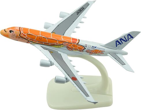 TANG DYNASTY(TM 1:500 15cm A380 ANA Sea Turtle Metal Airplane Model Plane Toy Plane Model (Orange) in Saudi Arabia
