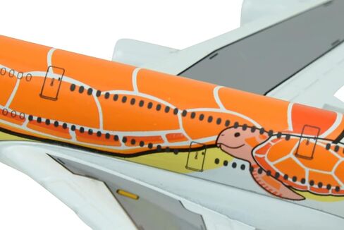 TANG DYNASTY(TM 1:500 15cm A380 ANA Sea Turtle Metal Airplane Model Plane Toy Plane Model (Orange) in Saudi Arabia