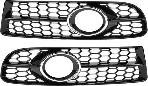 No.8E0807681F/8E0807682F Fog Light Grill for Audi A4 B7 S4 2005-2008 Front Left Right Front Lower Bumper Fog Light Cover Inserts ABS 1 Pair Black Silver Tone in Saudi Arabia