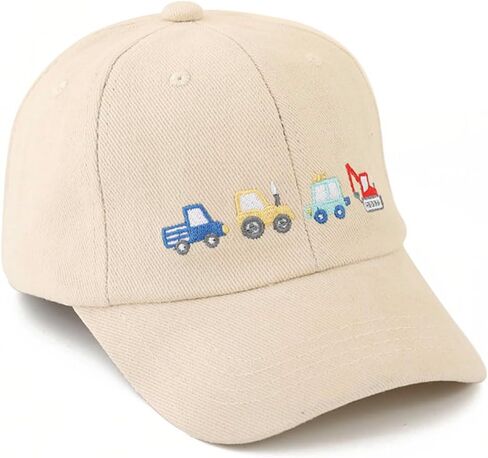Kids Cartoon Embroidery Baseball Cap Adjustable Snapback Vintage Retro Cotton Sun Hat for Boys Girls Ages 2-8 in Kuwait