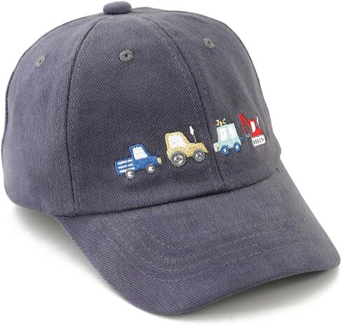 Kids Cartoon Embroidery Baseball Cap Adjustable Snapback Vintage Retro Cotton Sun Hat for Boys Girls Ages 2-8 in Kuwait