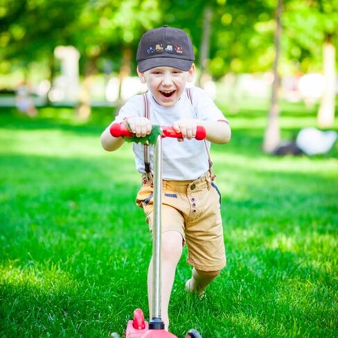 Kids Cartoon Embroidery Baseball Cap Adjustable Snapback Vintage Retro Cotton Sun Hat for Boys Girls Ages 2-8 in Kuwait