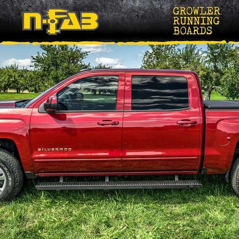 N-Fab Growler Steps for RAM | Cab Length, Rust-Proof Aluminum, Textured Black | GFD19CC-TX | Fits 2019-2024 RAM 1500 New Body Style Crew Cab in Saudi Arabia