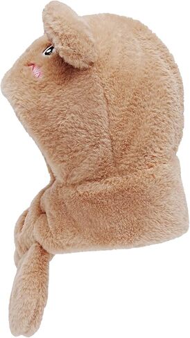 Winter Fuzzy Hat for Kids Cartoon Hooded Scarf Toddler Boys and Girls in Saudi Arabia