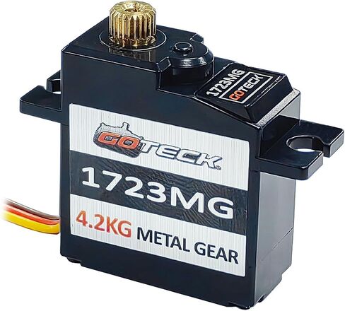 GOTECK 2PCS 17g Full Metal Gear Digital Servo, with 25T Servo Horn for 1/18 1/16 1/14 RC Car Model Boat Fixed-Wing Helicopter Airplane Robot Toy in Saudi Arabia