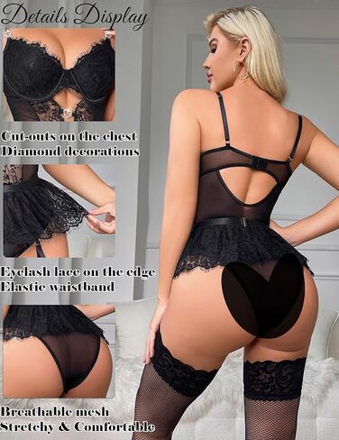 أطقم ملابس داخلية نسائية من الدانتيل مع أحزمة رباط in Kuwait